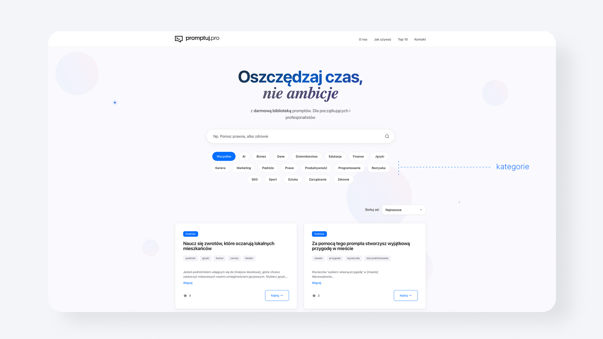 jak uzywac kategorie